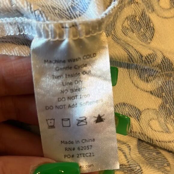 SanSoleil blue and white chainlink UPF 50+ sun protection 1/4 zip top, L! - Picture 9 of 10